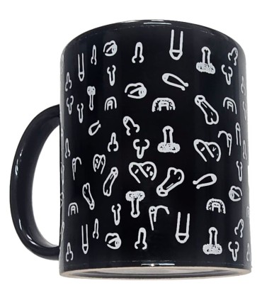 DIABLO PICANTE TAZA NEGRA PENES 370 ML
