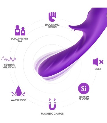 ARMONY ROMANCE VIBRATOR WITH STIMULATOR PURPLE