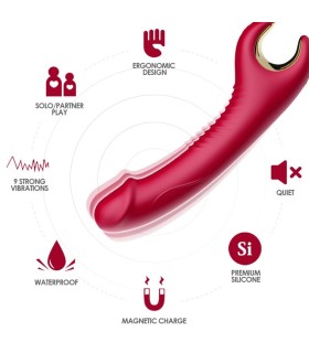 ARMONY PRINCE DILDO VIBRATOR ROTATOR RED