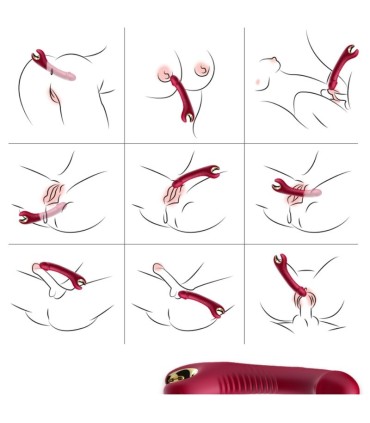 ARMONY PRINCE DILDO VIBRATOR ROTATOR RED