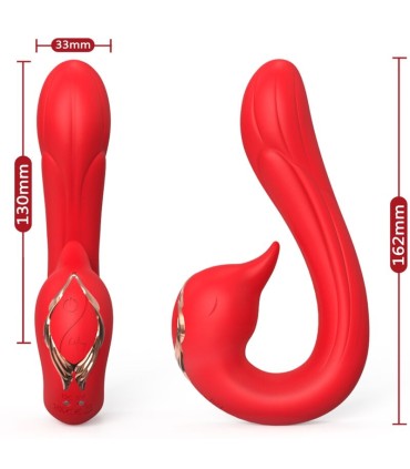 ARMONY DELFIN VIBRATOR MULTIPOSITION HEAT EFFECT RED