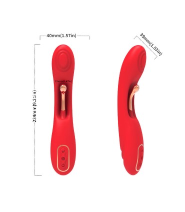 ARMONY VIBRATOR WITH OSCILLATING TONGUE RED