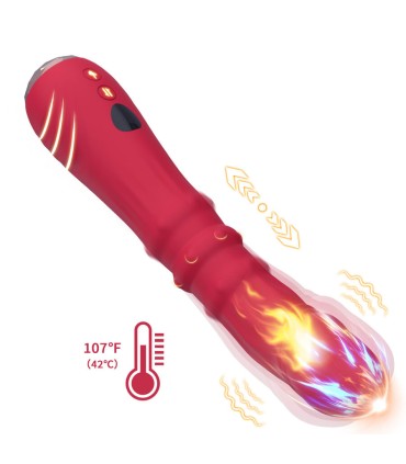 ARMONY THERMO ADJUSTABLE POINT A STIMULATOR VIBRATOR DILDO RED