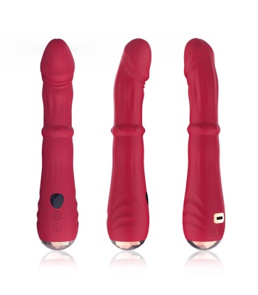 ARMONY THERMO ADJUSTABLE POINT A STIMULATOR VIBRATOR DILDO RED