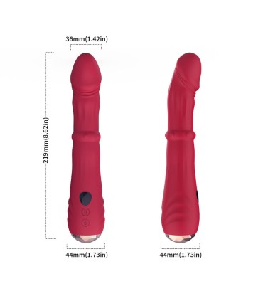 ARMONY THERMO ADJUSTABLE POINT A STIMULATOR VIBRATOR DILDO RED
