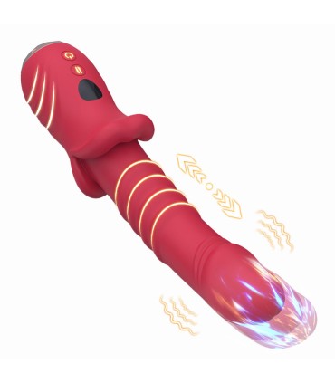 ARMONY POINT A STIMULATING VIBRATOR DILDO RED