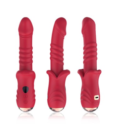 ARMONY POINT A STIMULATING VIBRATOR DILDO RED
