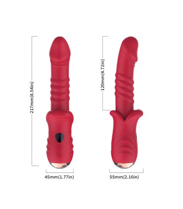 ARMONY POINT A STIMULATING VIBRATOR DILDO RED