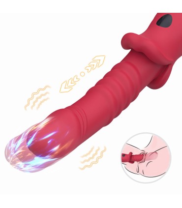 ARMONY POINT A STIMULATING VIBRATOR DILDO RED