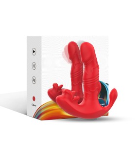 ARMONY ANAL VIBRATOR PANTY C AND G SPOT STIMULATOR REMOTE CONTROL RED