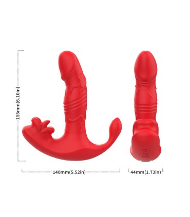 ARMONY ANAL VIBRATOR PANTY C AND G SPOT STIMULATOR REMOTE CONTROL RED