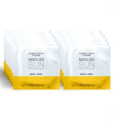MIXGLISS LUBRICANTE BASE SILICONA AROMA MONOI 12 MONODOSIS 4ML