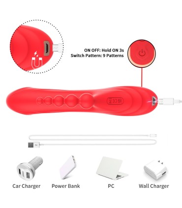 ARMONY G SPOT AND CLITORIS STIMULATOR VIBRATOR RED