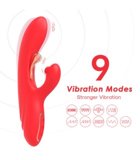 ARMONY G SPOT AND CLITORIS STIMULATOR VIBRATOR WITH OSCILLATING TONGUE RED