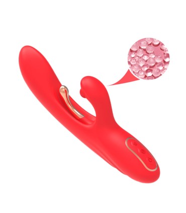 ARMONY G SPOT AND CLITORIS STIMULATOR VIBRATOR WITH OSCILLATING TONGUE RED