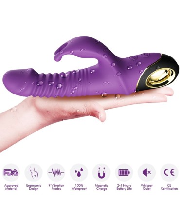 ARMONY ZING DILDO VIBRATOR RABBIT PURPLE