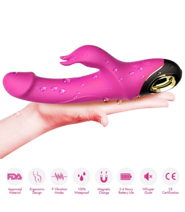 ARMONY METEROR DILDO VIBRATOR RABBIT ROTATOR FUCHSIA
