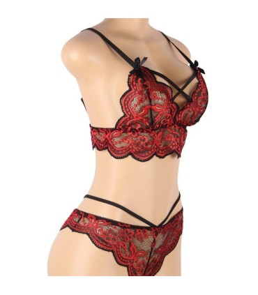 SUBBLIME SET DOS PIEZAS TOP Y PANTIES ENCAJE S M