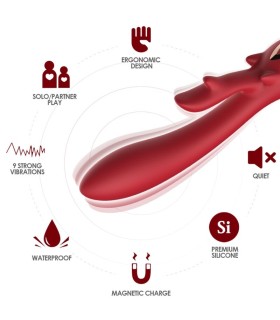 ARMONY ELK VIBRATOR RABBIT CURVED RED