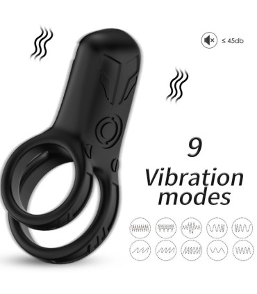 ARMONY DOUBLE RING VIBRATOR BLACK