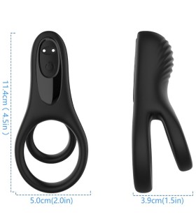 ARMONY DOUBLE RING VIBRATOR BLACK
