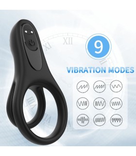 ARMONY DOUBLE RING VIBRATOR BLACK