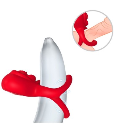 ARMONY RING VIBRATOR HEART RED