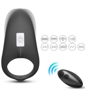 ARMONY SHARK VIBRATOR RING FOR COUPLES REMOTE CONTROL BLACK