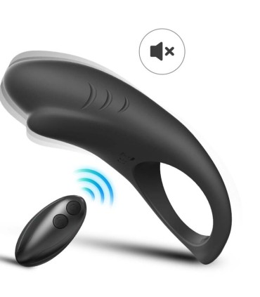 ARMONY SHARK VIBRATOR RING FOR COUPLES REMOTE CONTROL BLACK
