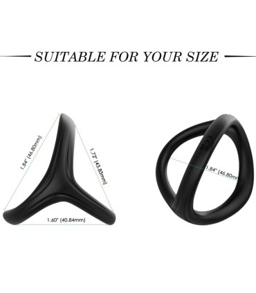 ARMONY TRESOR DOUBLE SILICONE RING BLACK