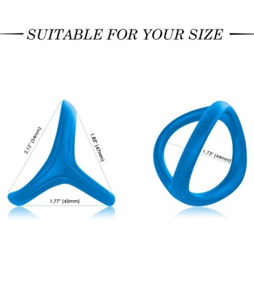 ARMONY TRESOR DOUBLE SILICONE RING BLUE