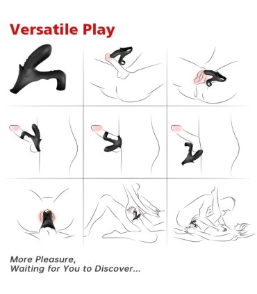 ARMONY RANGER DOUBLE VIBRATOR RING FOR COUPLES BLACK