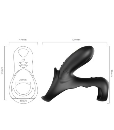 ARMONY RANGER DOUBLE VIBRATOR RING FOR COUPLES BLACK