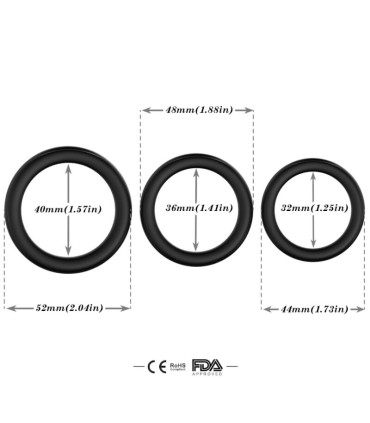 ARMONY TRIPLE SILICONE RING LUMINOUS