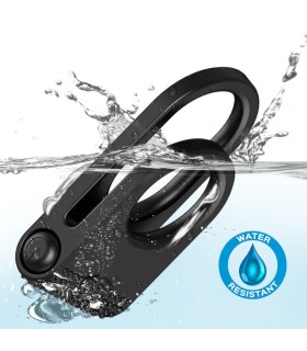 ARMONY TWINS DOUBLE VIBRATOR RING FOR COUPLES BLACK