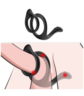 ARMONY TAIL DOUBLE ANAL RING BLACK