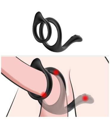 ARMONY TAIL DOUBLE ANAL RING BLACK