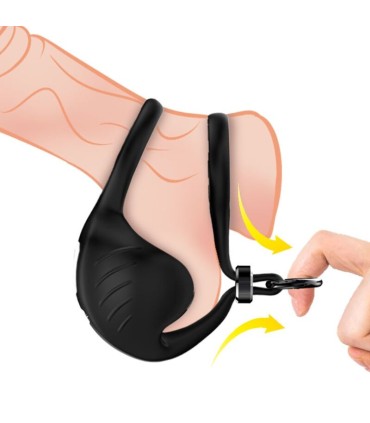 ARMONY MANTA SCROTUM VIBRATOR RING REMOTE CONTROL BLACK