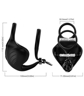 ARMONY MANTA SCROTUM VIBRATOR RING REMOTE CONTROL BLACK