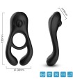 ARMONY - VEYRON DOUBLE VIBRATOR RING TOY FOR COUPLES BLACK
