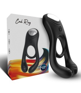 ARMONY VEYRON DOUBLE VIBRATOR RING TOY FOR COUPLES BLACK