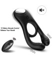 ARMONY - VEYRON DOUBLE VIBRATOR RING TOY FOR COUPLES REMOTE CONTROL BLACK