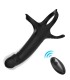 ARMONY DILDO WITH RING VIBRATOR REMOTE CONTROL BLACK