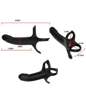 ARMONY DILDO WITH RING VIBRATOR REMOTE CONTROL BLACK
