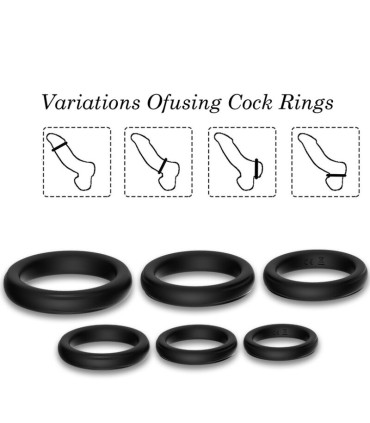 ARMONY LOCK RINGS SILICONE BLACK