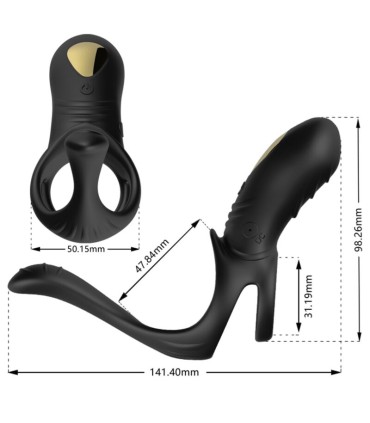ARMONY JOY JUMPER RING VIBRATOR FOR COUPLES ANAL PLUG REMOTE CONTROL BLACK