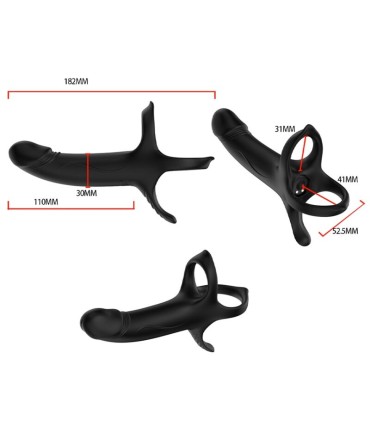 ARMONY DILDO WITH RING VIBRATOR BLACK