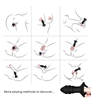 ARMONY KYLIN FINGER VIBRATOR ANAL PLUG REMOTE CONTROL BLACK