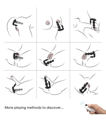 ARMONY MANFUN VIBRATOR STIMULATOR ANAL PLUG REMOTE CONTROL BLACK