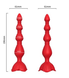 ARMONY PINK VIBRATOR PAGODA ANAL PLUG RED